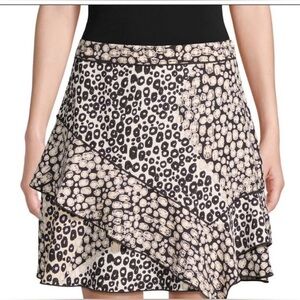 DEREK LAM 10 CROSBY Animal Print Ruffle Skirt NEW Women’s Size 6